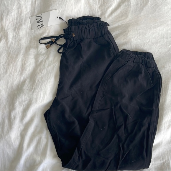 Zara Pants - Zara black paperbag pants comfortable material brand new tags